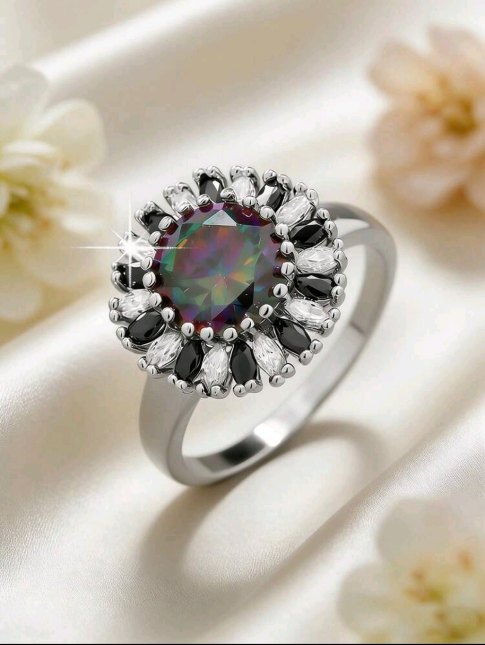 BRAND NEW ** Mystic Rainbow Halo Ring